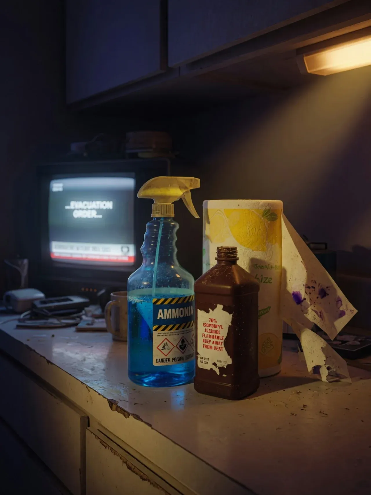 Household chemical sprays and rubbing alcohol that must never be used on an OLED screen