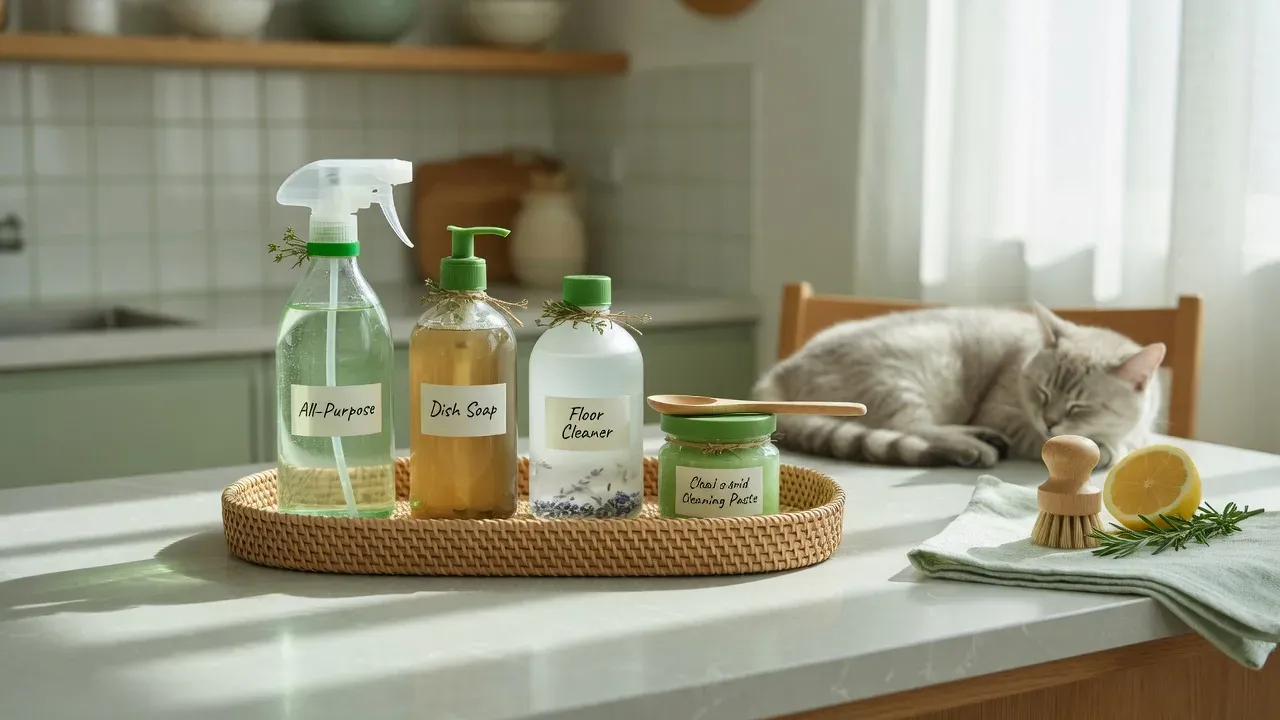 Eco-friendly, fragrance-free cleaning products safe to use around pets