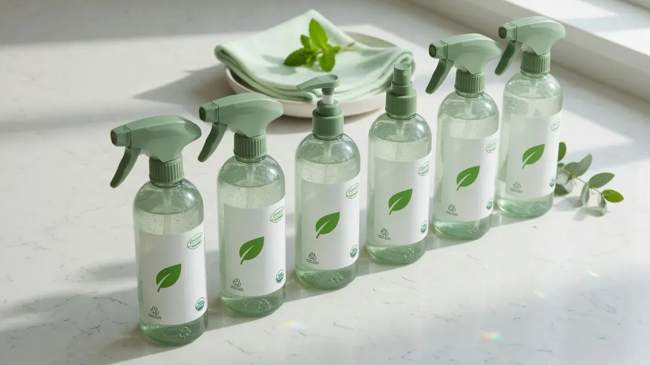 Cleaning products displaying EPA Safer Choice and Green Seal certification logos