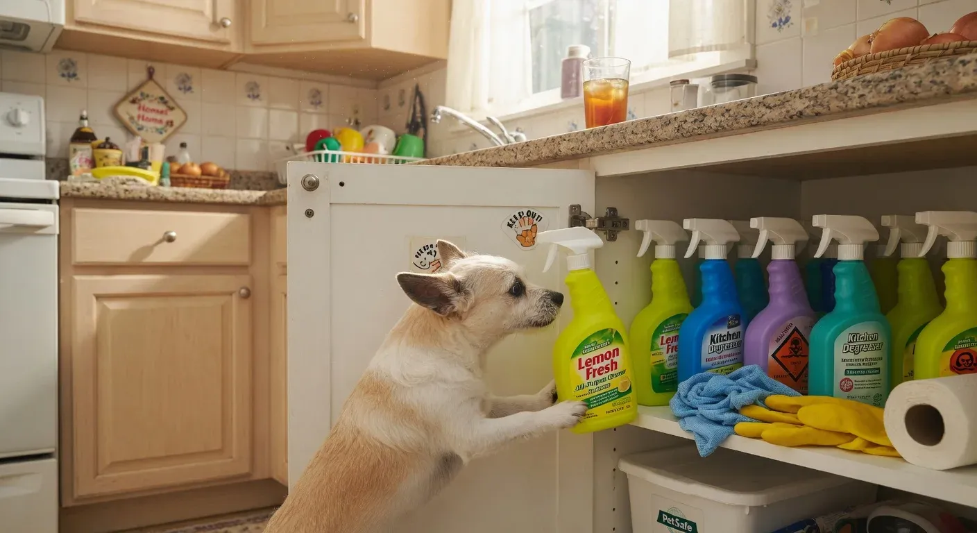 Everyday cleaning products can pose a hidden danger to pets