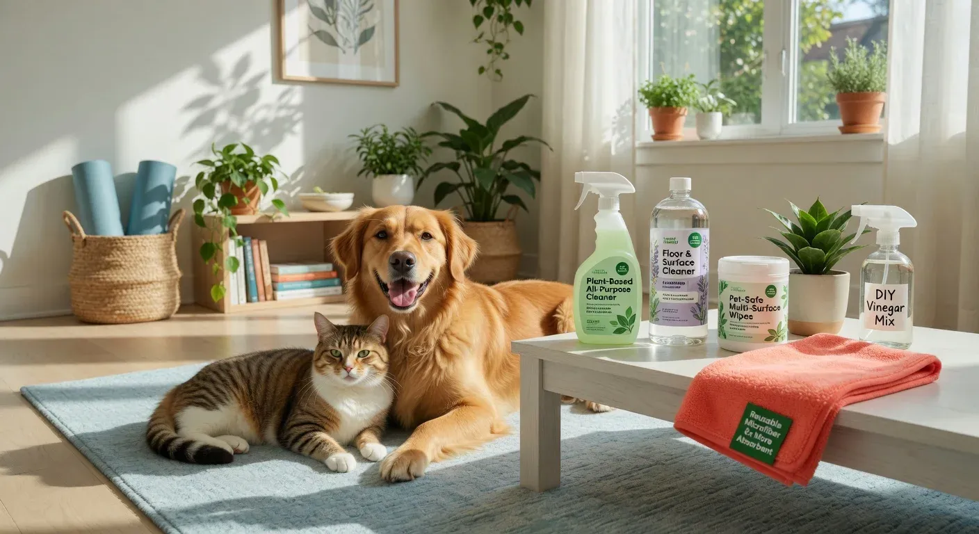 A room-by-room, pet-safe eco cleaning guide for dog and cat owners