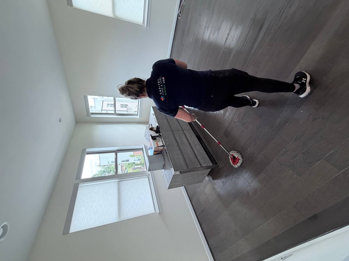 Capital Clean Care team cleaning a home in Chevy Chase, MD
