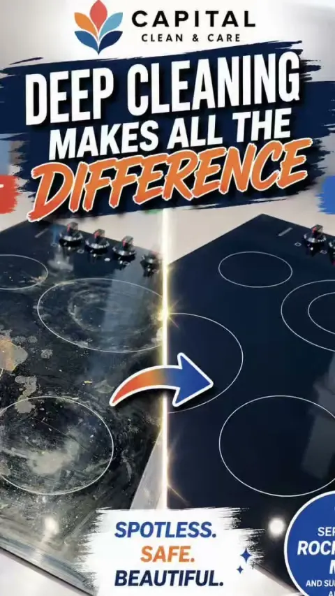 Stovetop Deep Clean — Baked-on grease → like new